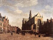 BERCKHEYDE, Gerrit Adriaensz. The Market Square at Haarlem with the St Bavo oil painting picture wholesale